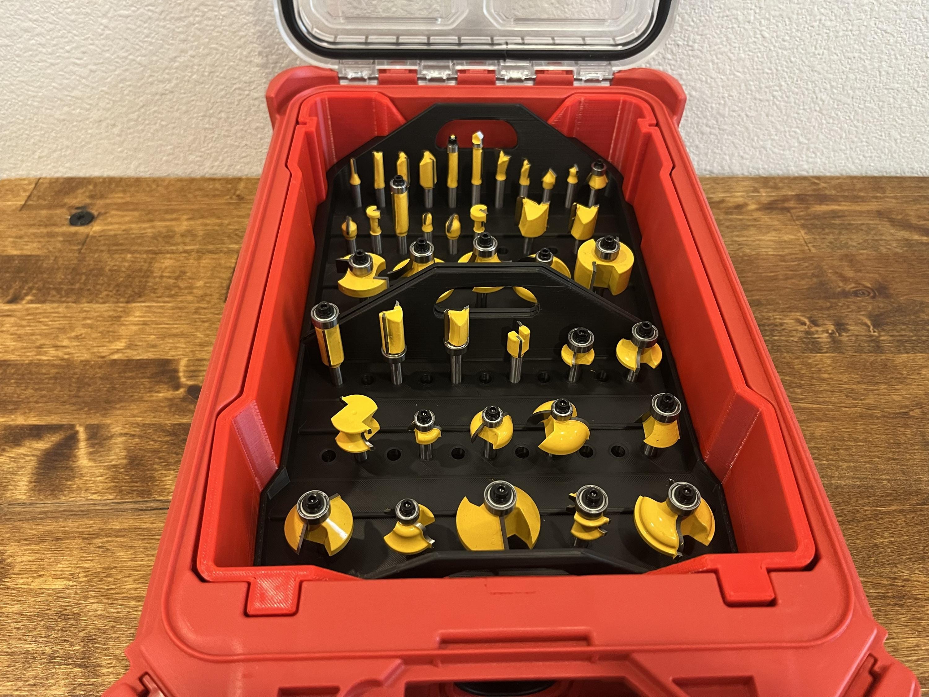 Milwaukee Packout 1/4 inch Router Bit Insert Organizer