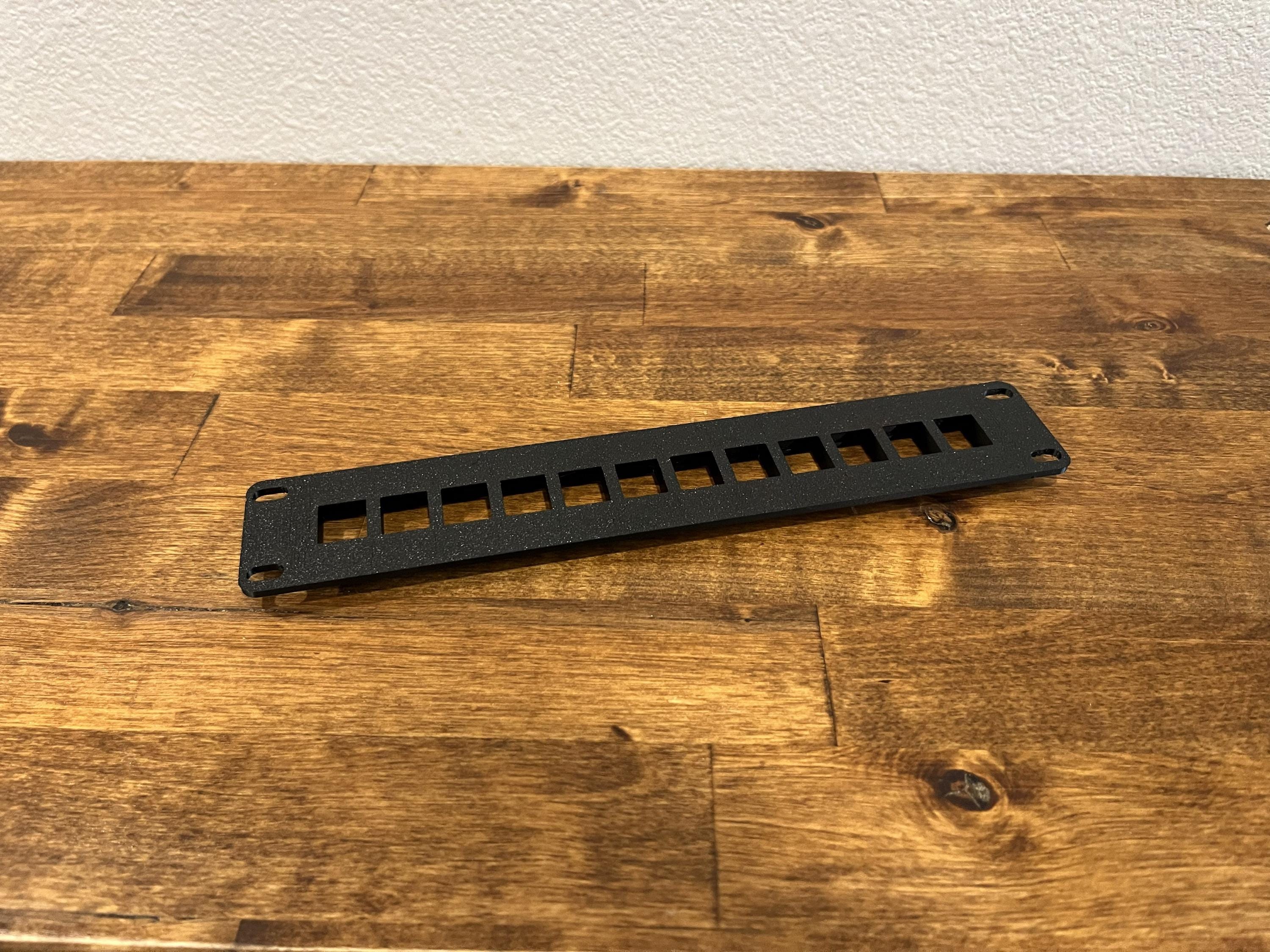 10-Inch Rack: 12 keystone patch panel