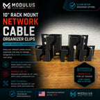 10-Inch Rack Mount Cable Organizer Clips x5