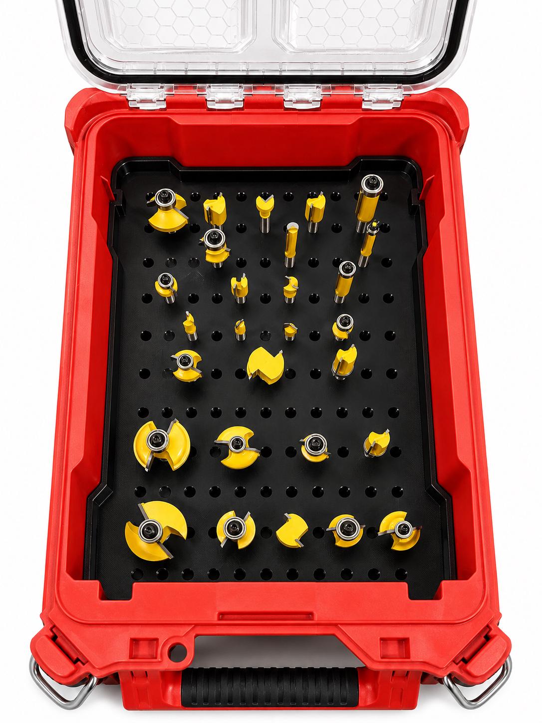 Milwaukee Packout Magnetic 1/4 inch Router Bit Holder