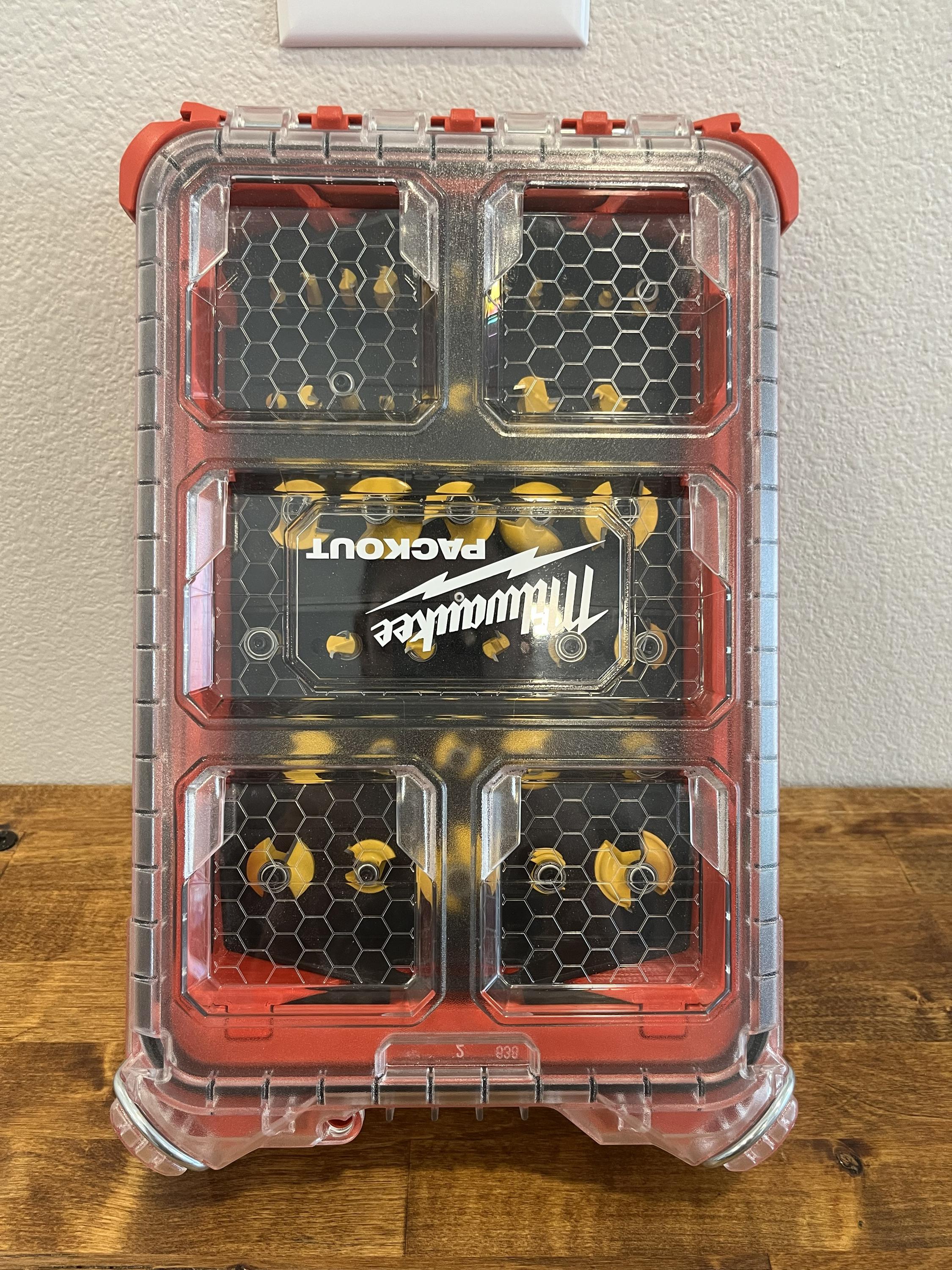Milwaukee Packout 1/4 inch Router Bit Insert Organizer