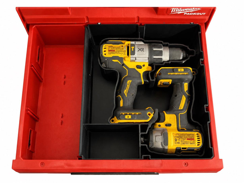 Milwaukee 3 - Drawer Packout Dewalt Drill Driver Insert (DCD998 and DCF887)
