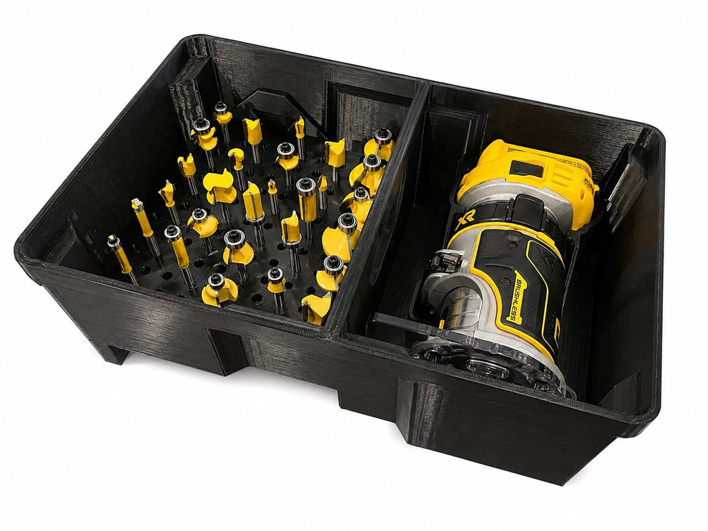 Milwaukee Packout Router kit Insert for Dewalt (# DCW600B) and Magnetic Router Bit Holder