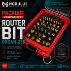 Milwaukee Packout 1/4 inch Router Bit Insert Organizer